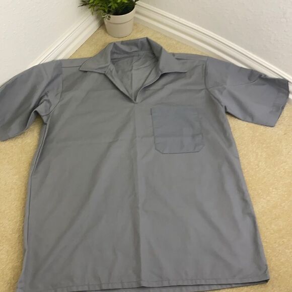 Gray Collared Workshirt / Uniform Shirt - Thick Fabric - Brand New! - Picture 1 of 4